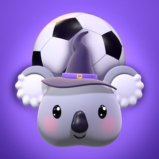 The app icon: Sesame the koala in a witch hat, a soccer ball behind him